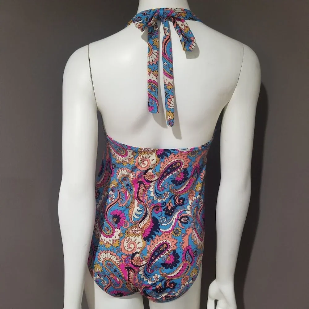 Lucky Brand Paisley Poolside Charm One Piece NWOT Size Large - Picture 4 of 12